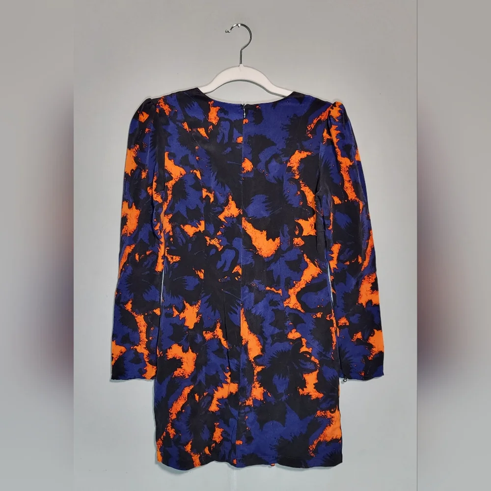 DOLCE VITA Dress | Size S | 100% Silk | Bold Abtract Floral | Romantic Feminine